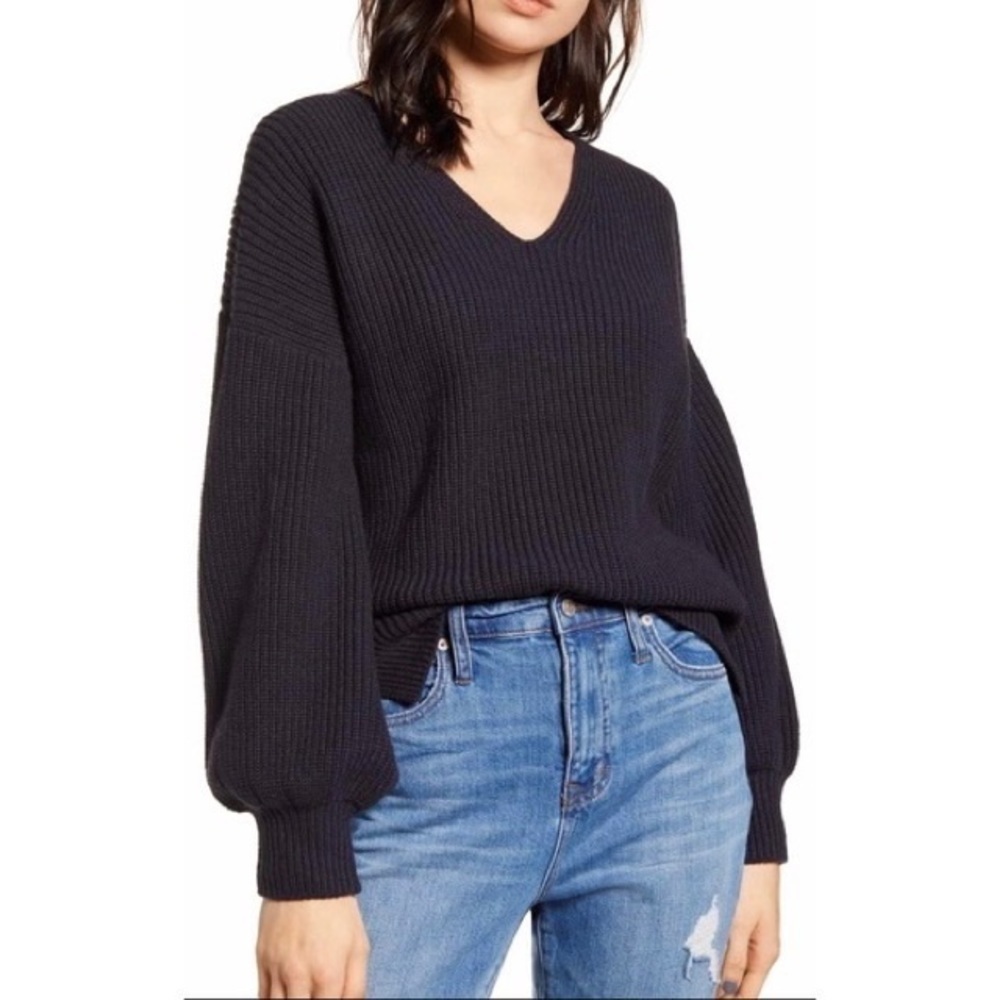 NWT MADEWELL Thornton Balloon Sleeve Sweater
